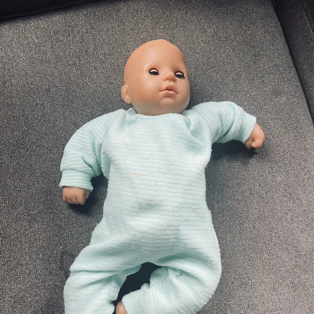 Zapf Creation Baby Doll Kids One Size Mint Green Striped Sleeper Sleeping Eyes